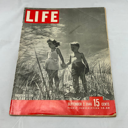 LIFE Magazine Vintage September 2 1946 Vacation’s End 15 Cent Cover Price