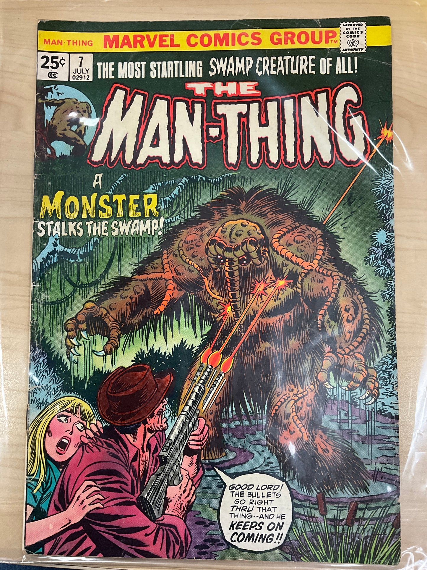 Marvel Comics  The Man-Thing #7 A Monster Stalks The Swamp