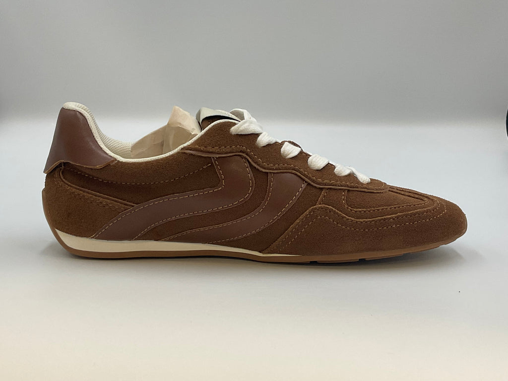 Steve Madden Abbi Chestnut Brown Suede Retro Shoes Size 8