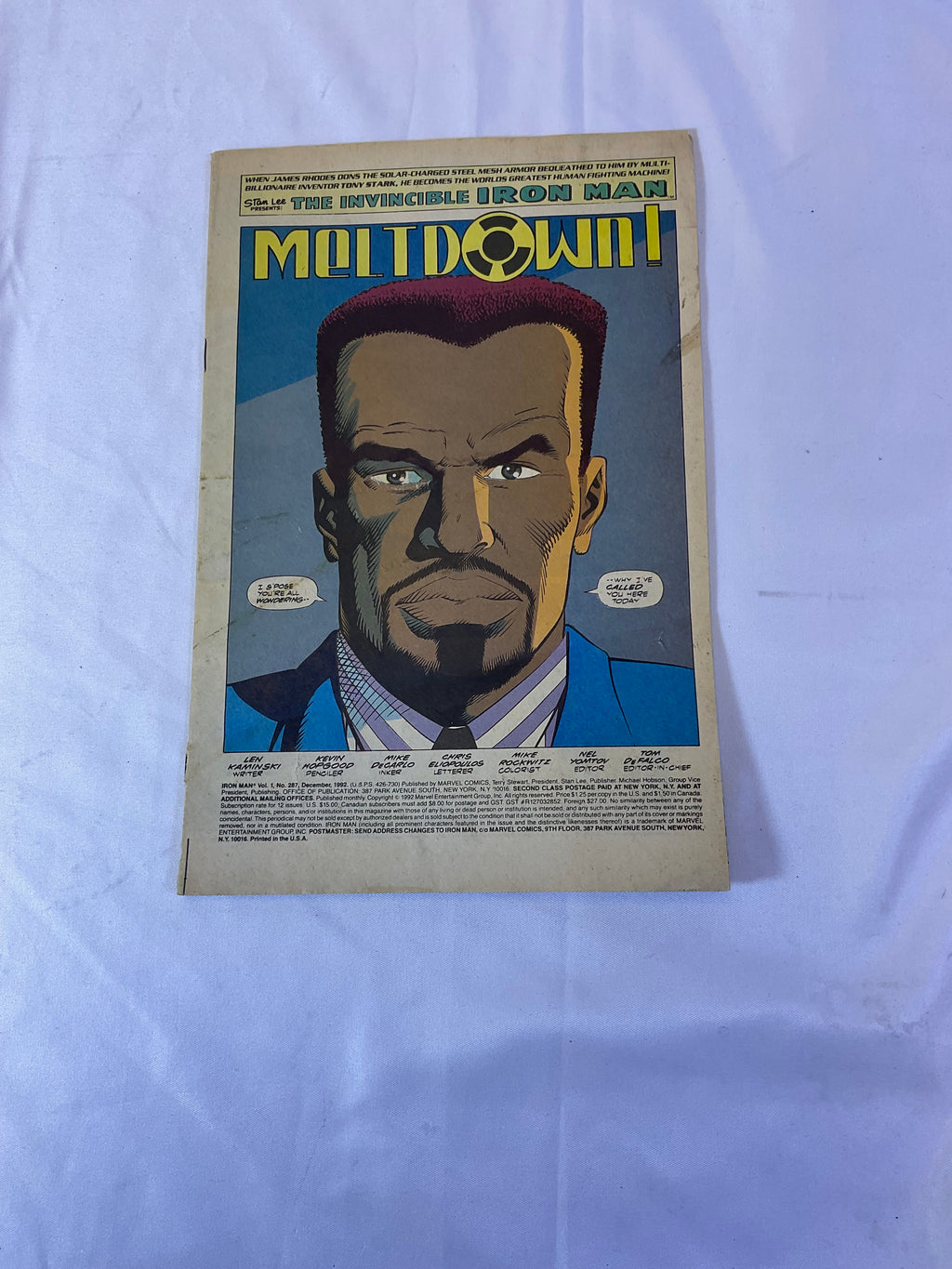 The Invincible Iron Man #287 Without Cover