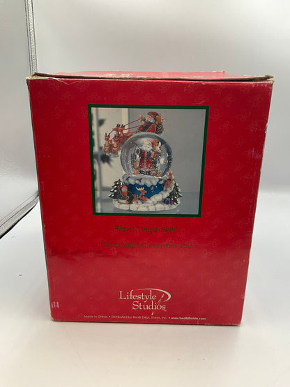 Lifestyle Studios Holiday Collection Musical Santa & Sleigh Waterglobe