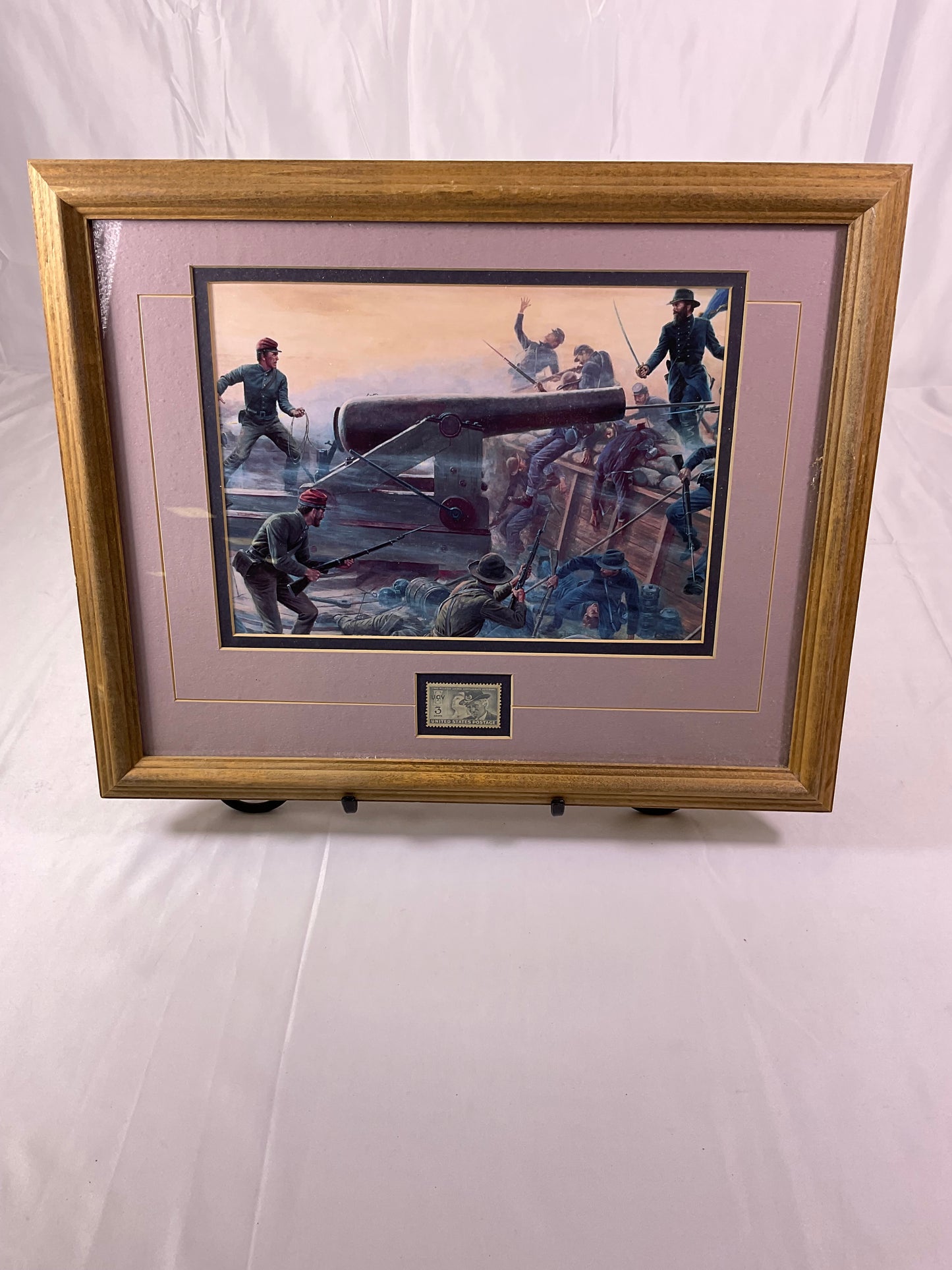 Mort Kunstler Picture Gunner and the Colonel with Confederate Veteran Stamp