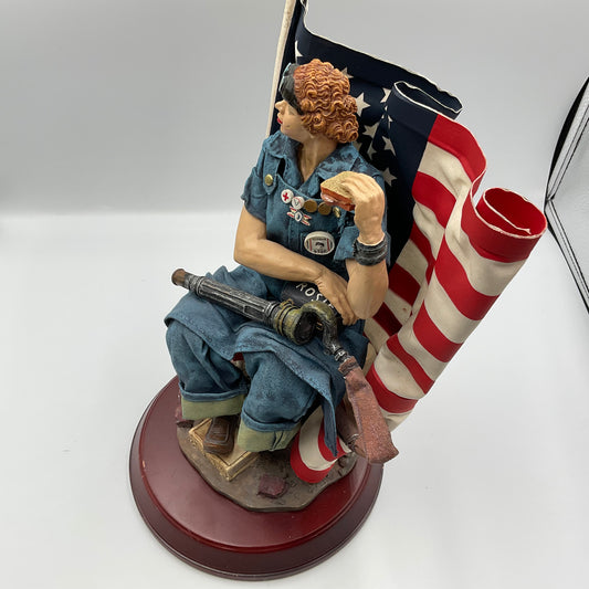 Vintage Rosie  The Riveter Figurine Norman Rockwell’s Saturday Evening Post