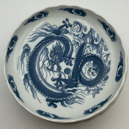 Set of 4- Blue and White Porcelain Decorative Dishes