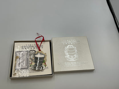 2009 Florida Governor's Mansion Christmas Ornament USS Florida Silver Punch Cup