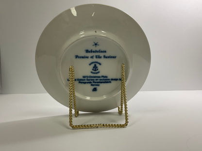Julen Porsgrund Vintage 1973 Promise of the Saviour Plate With Original Box