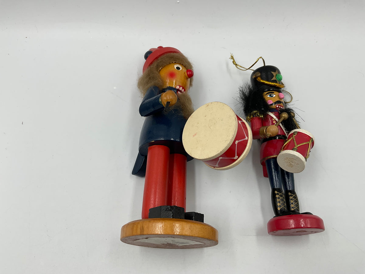 Vintage German Nutcracker And Ornament Figurines