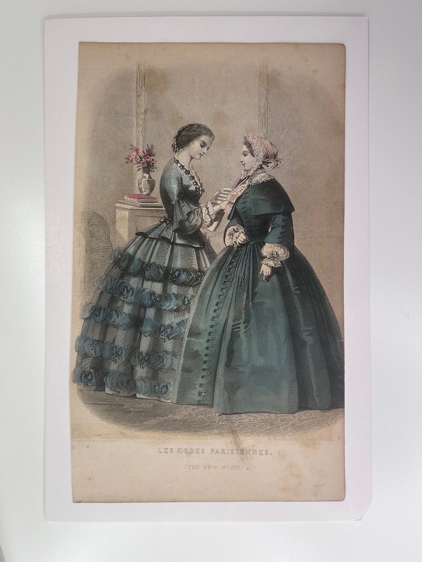 Les Modes Parisiennes (The New Music) Vintage 1850 Antique Magazine Print Ad