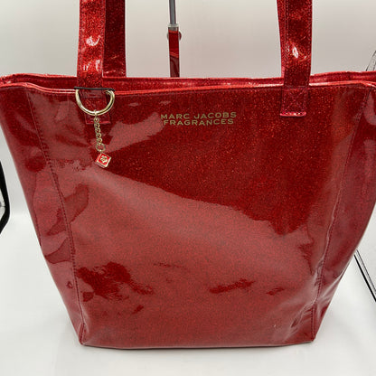 Marc Jacobs Fragrances Red Glitter Tote Bag