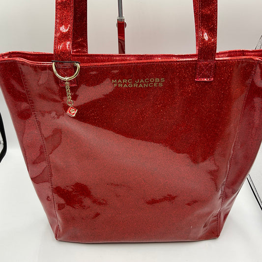 Marc Jacobs Fragrances Red Glitter Tote Bag