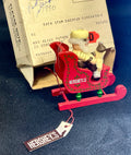 Hershey's Chocolate Christmas Tree Ornament 1990 Baker Elf Red Sled Kurt