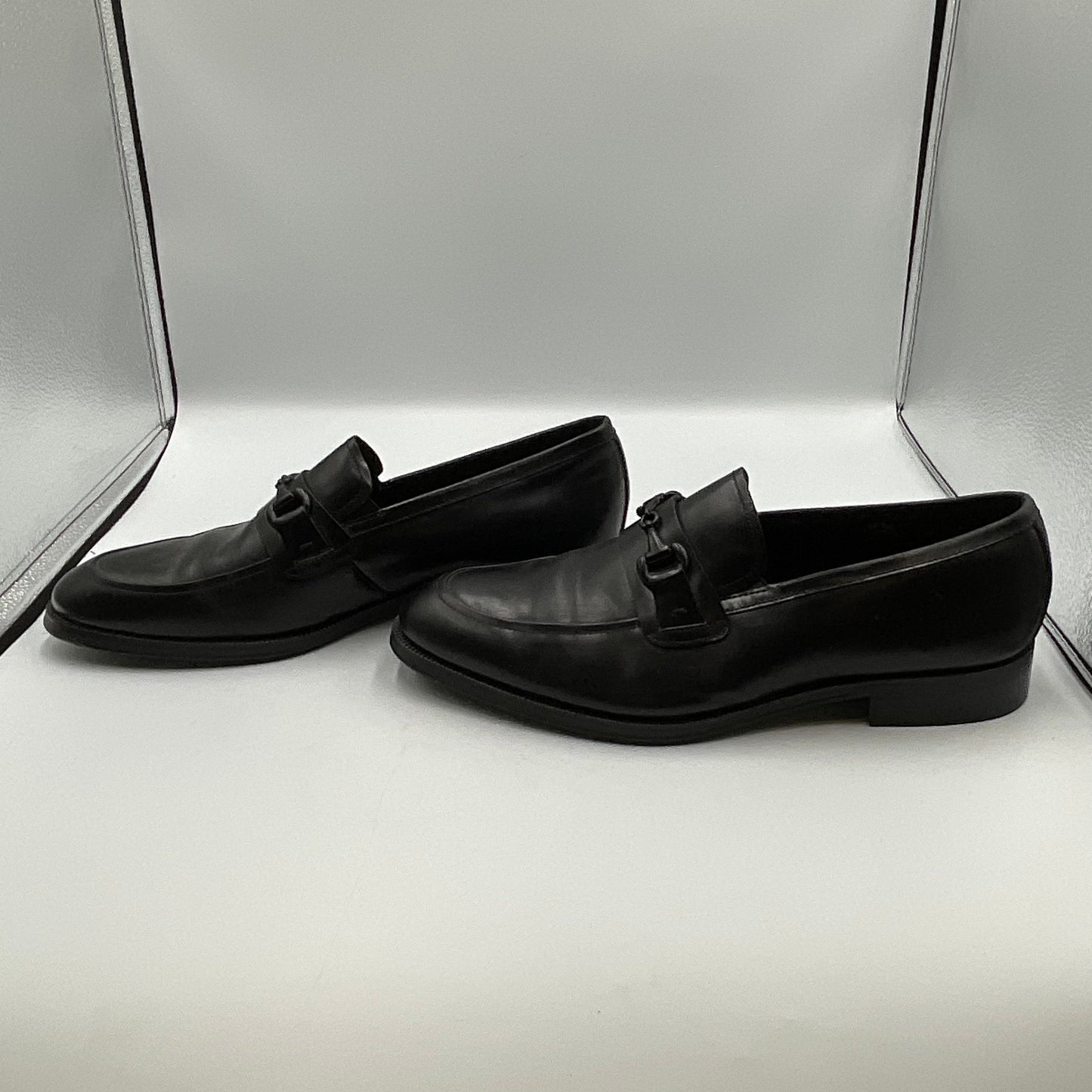 Kenneth Cole Black Leather Brock Loafers Men's Shoes Size 12