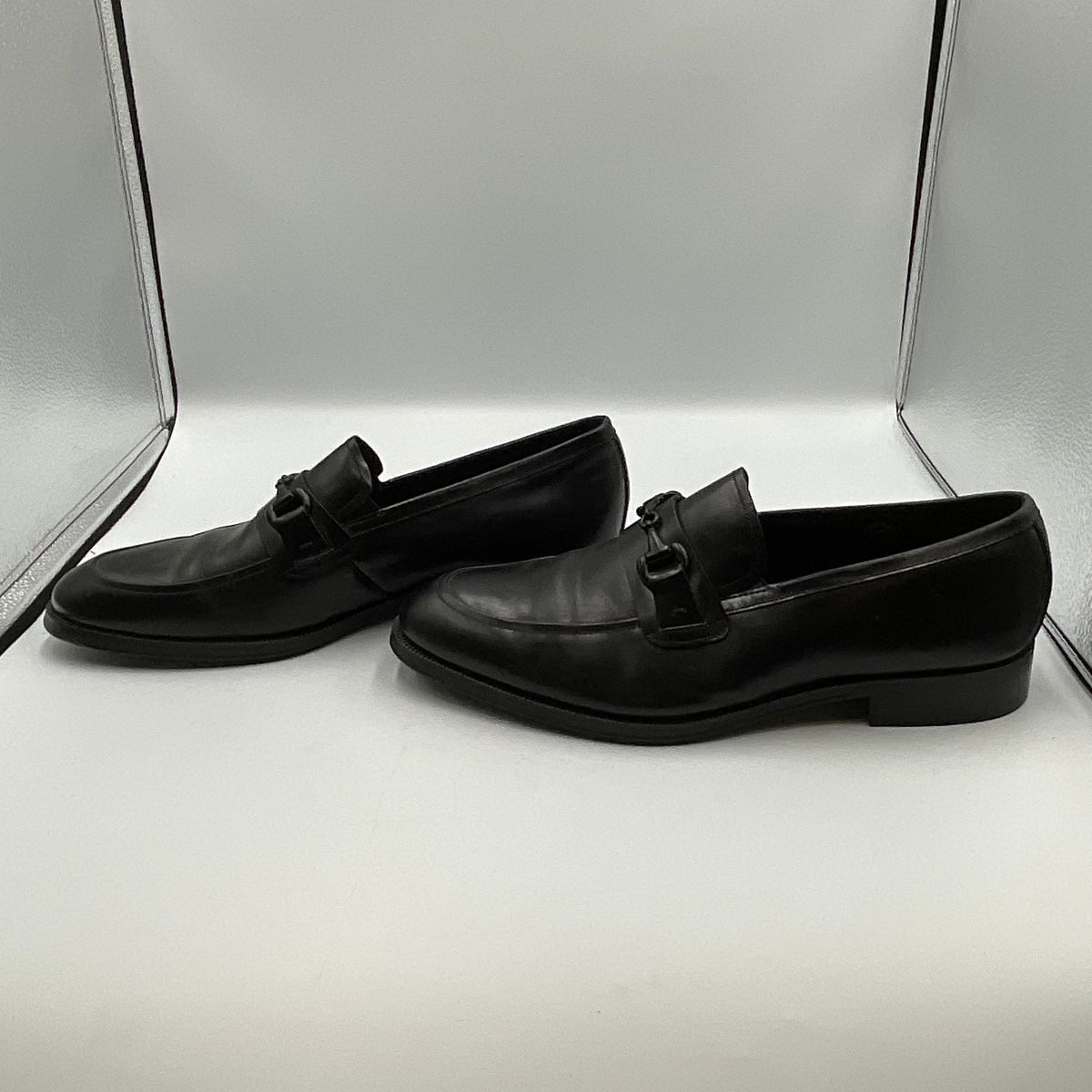 Kenneth Cole Black Leather Brock Loafers Men's Shoes Size 12