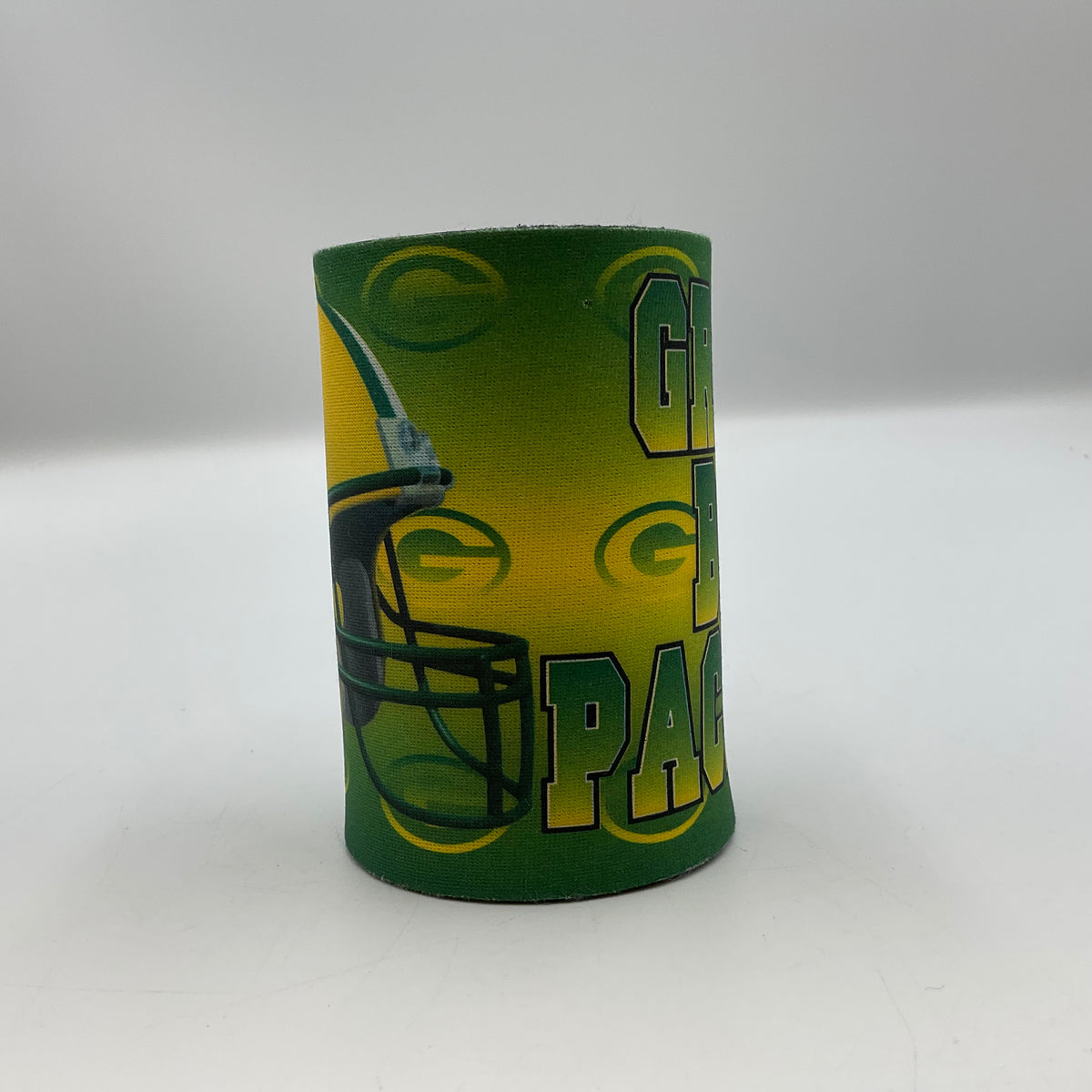 Neoprene Can Koozie Green Bay Packers Helmet Beverage Insulator