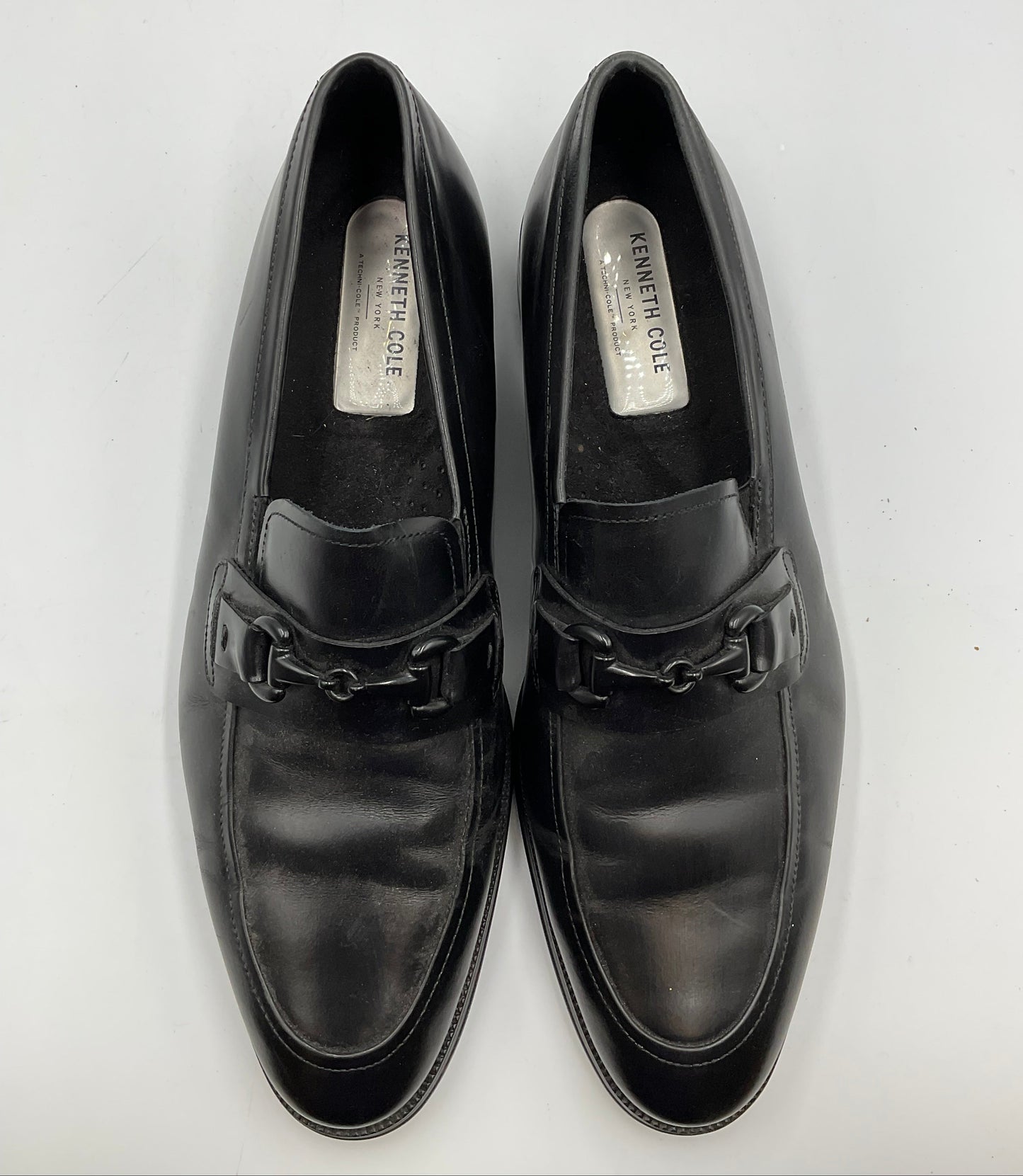 Kenneth Cole Black Leather Brock Loafers Men's Shoes Size 12