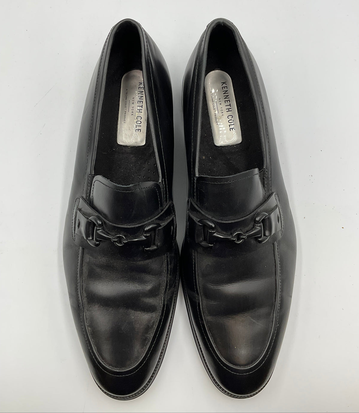 Kenneth Cole Black Leather Brock Loafers Men's Shoes Size 12