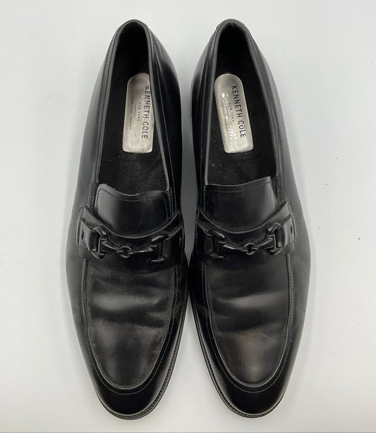 Kenneth Cole Black Leather Brock Loafers Men's Shoes Size 12