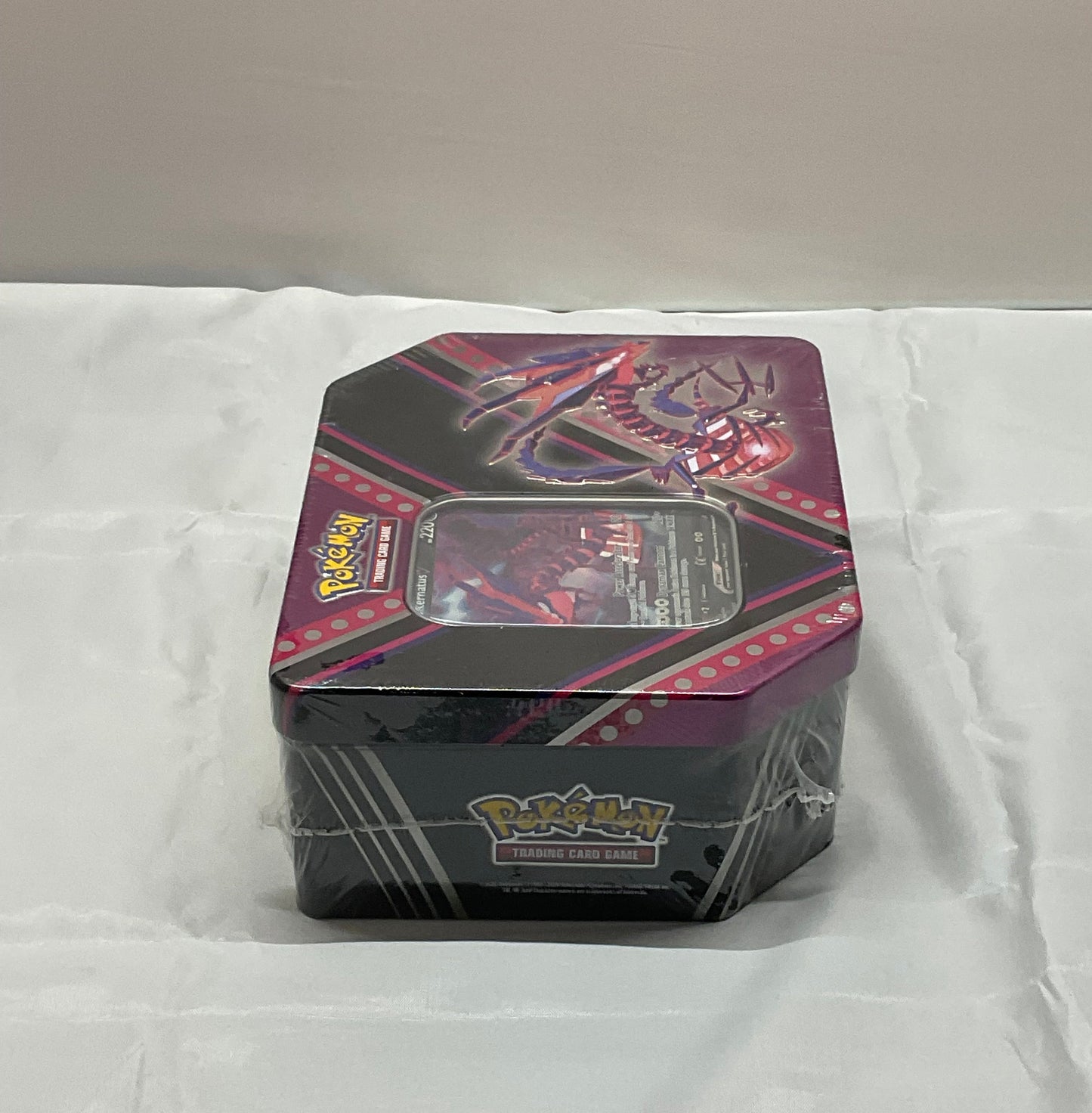 Pokemon V Powers Eternatus V Tin 5 Booster Packs Rare Foil Card Trading Card Game TCG New Factory Sealed