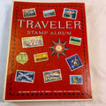 Traveler Stamp Album for International Postage Stamp Collectors Partially Full Incomplete