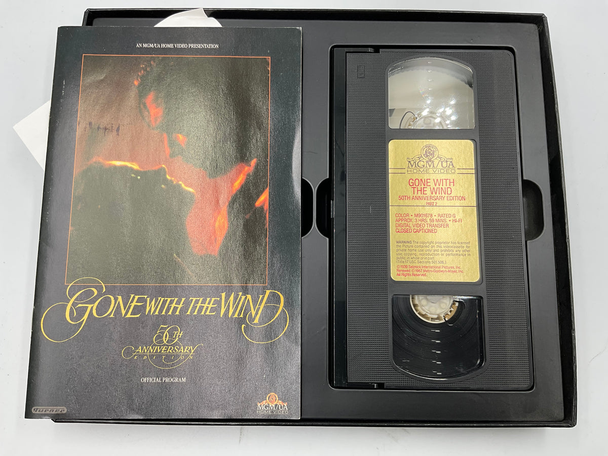 Gone With the Wind 50th Annivwesary VHS Box Set 1989 COA Program Limited