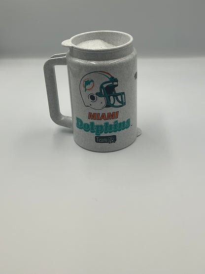 vintage 1989 Miami Dolphins insulated plastic tailgating mug