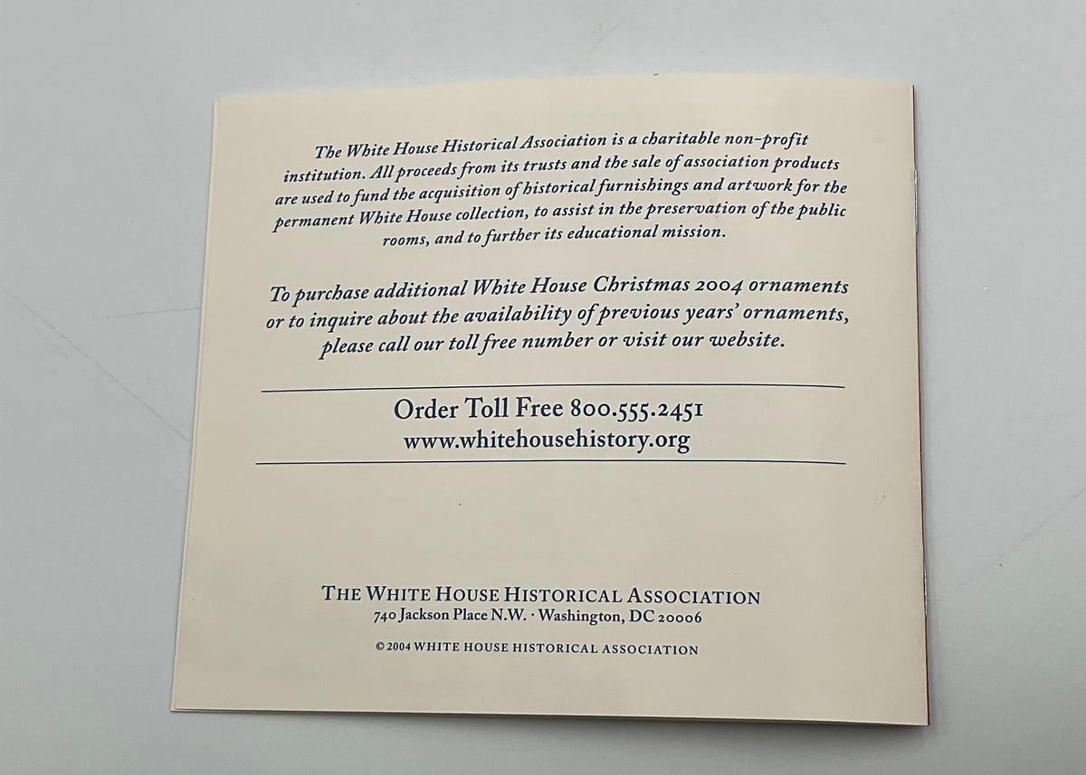 2004 Official White House Christmas Ornament Rutherford B Hayes Sleigh Box Booklet