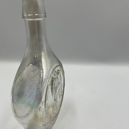 Vintage Wheaton Helen Keller Iridescent Carnival Glass Bottle