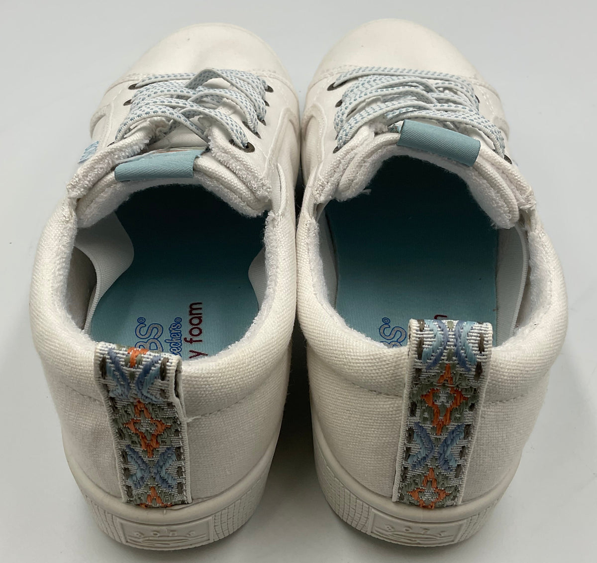 Skechers BOBS B Extra Cute Woman's Size 8 White Memory Foam Sneakers 113323