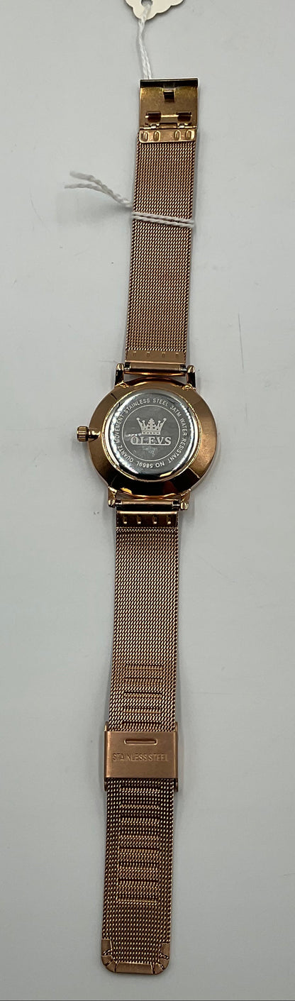 OLVES Mesh Band Quartz Waterproof Watch New Battery