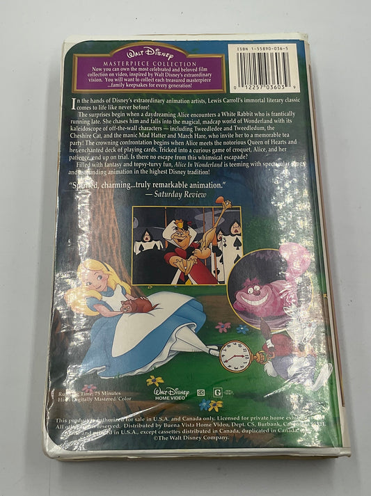 Walt Disney’s Alice in Wonderland Masterpiece Collection VHS Tape