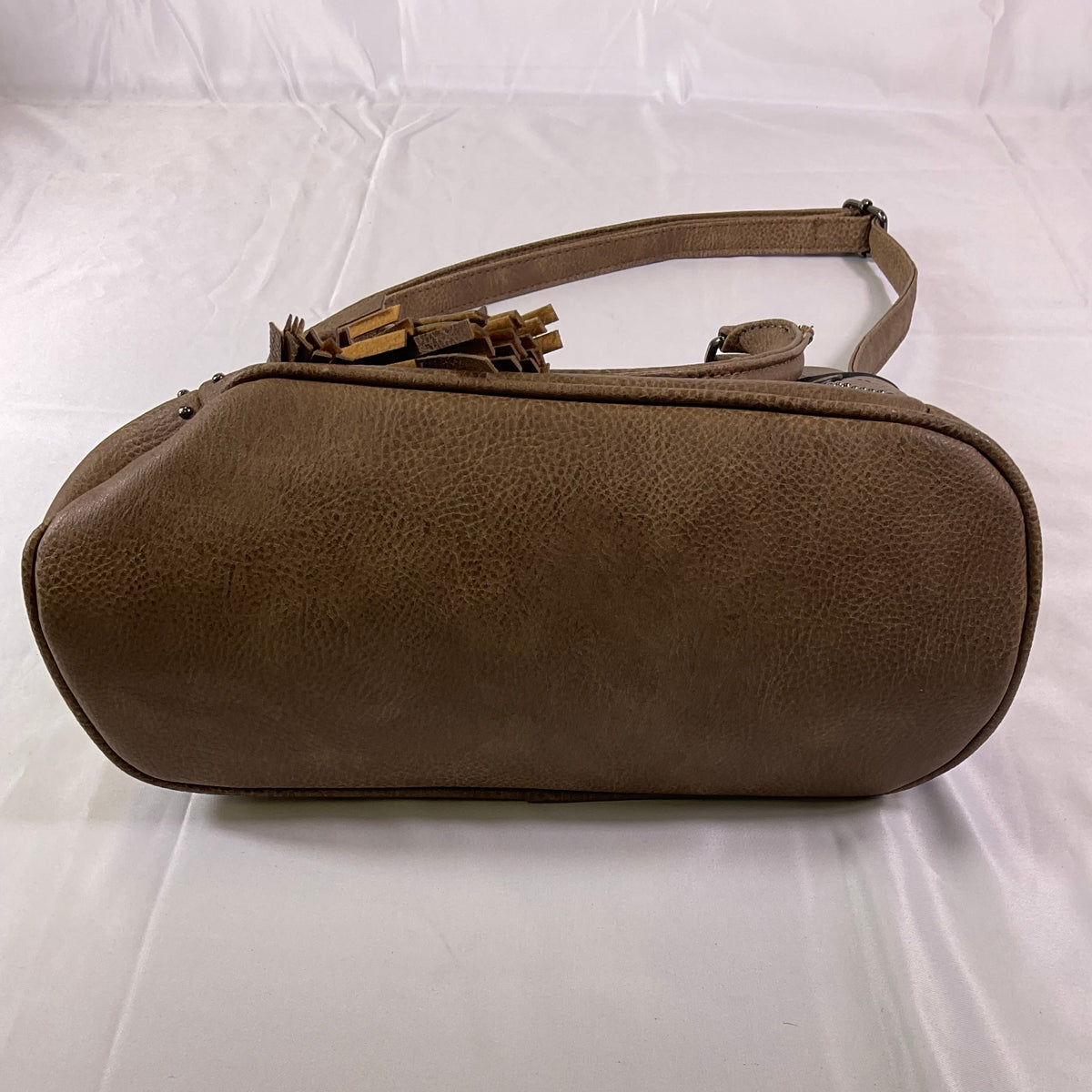 Wanderlust by Birdies Nest Tan Suede Handbag