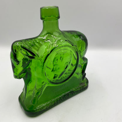 Vintage Wheaton Green Glass Decanter Bottle