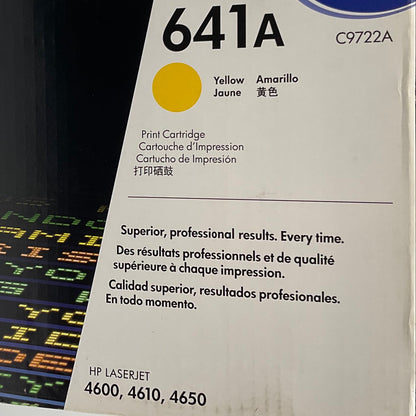 Genuine HP LaserJet 641A Yellow Print Cartridge Sealed Brand New