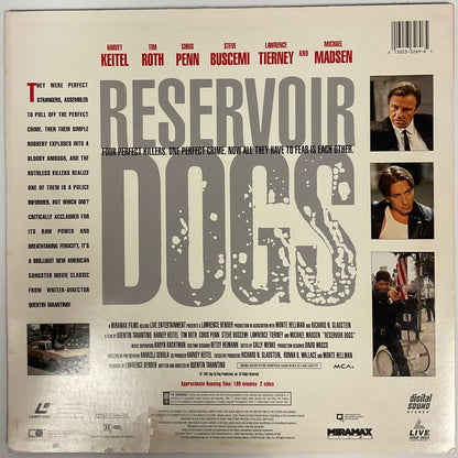 Reservoir Dogs 1991 Mirimax Films Laser Disc Movie