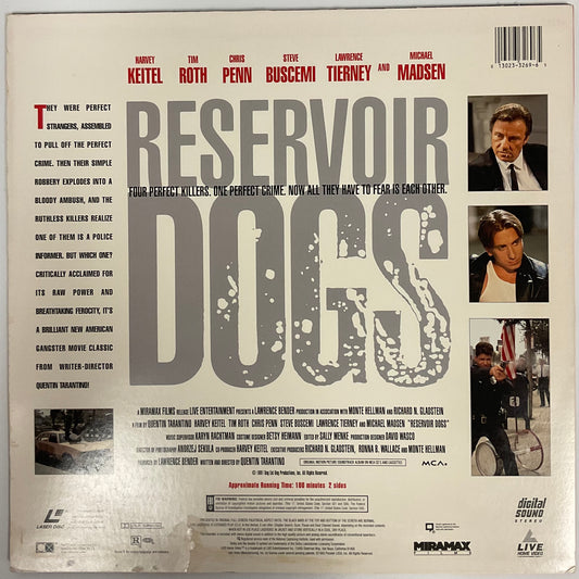 Reservoir Dogs 1991 Mirimax Films Laser Disc Movie