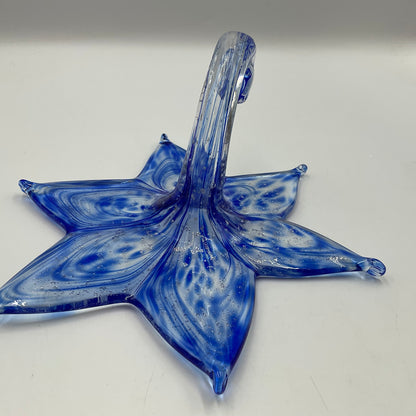 Blue And Silver Glass Flower