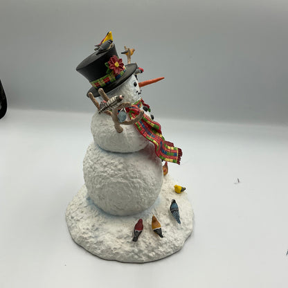 Lenox Feathered Friends Snowman & Birds Lynn Bywaters Figurine