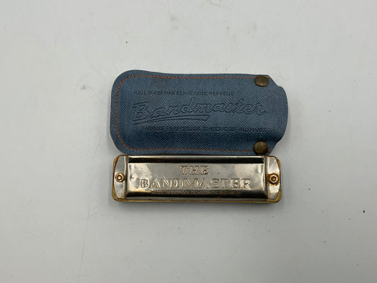 Antique East German Bandmaster Harmonica w/Case