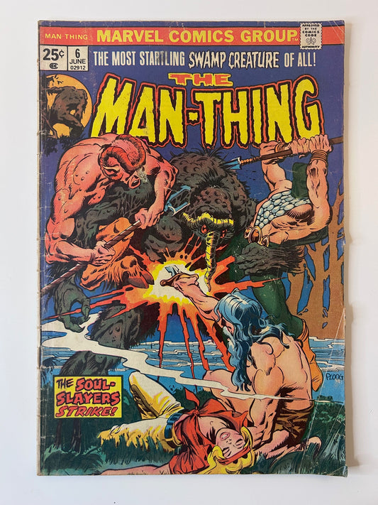 Man-Thing #6 Soul Slayers Strike Vintage June 1974 Marvel Comic Book