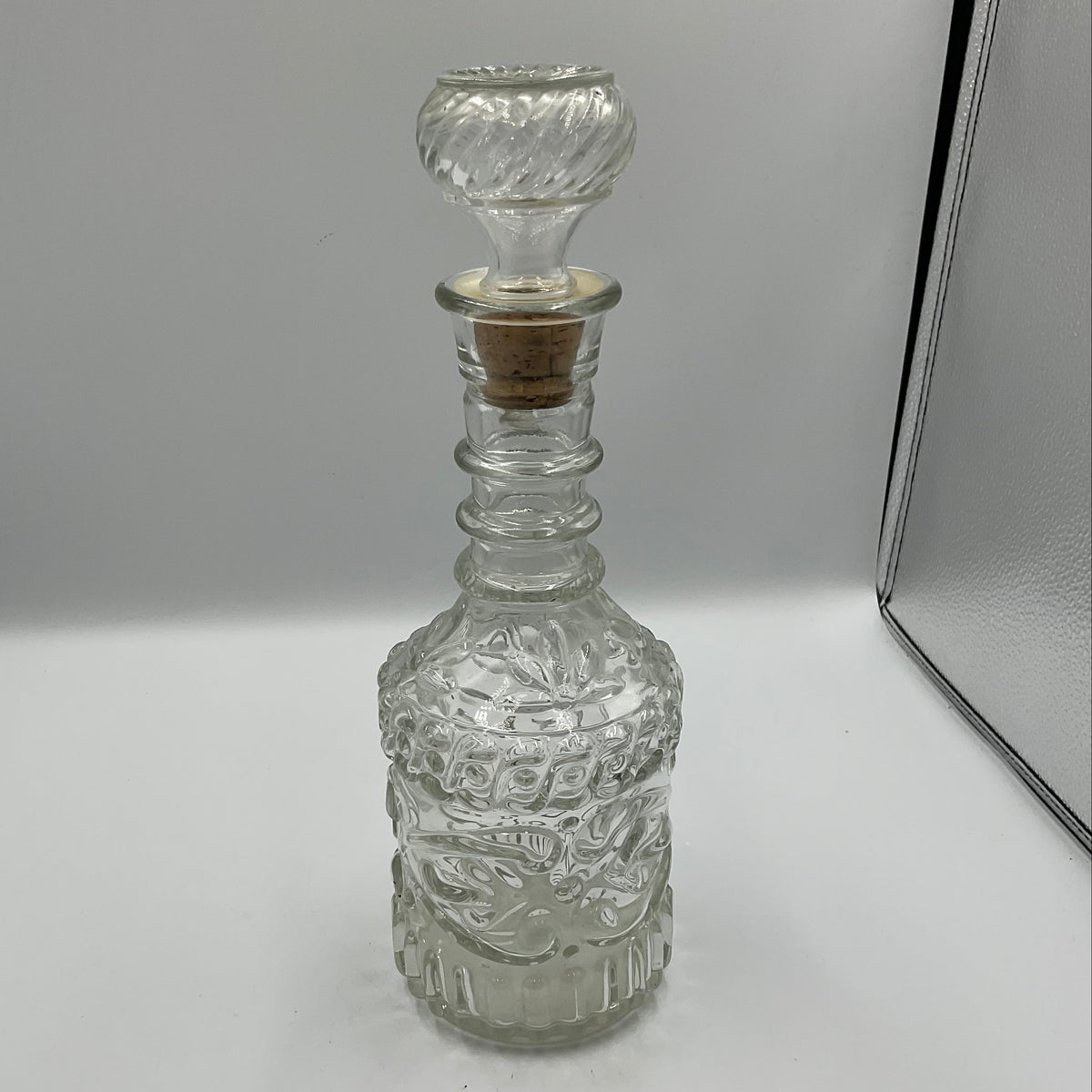 Tall Glass Cork Bottle Decanter Please Read
