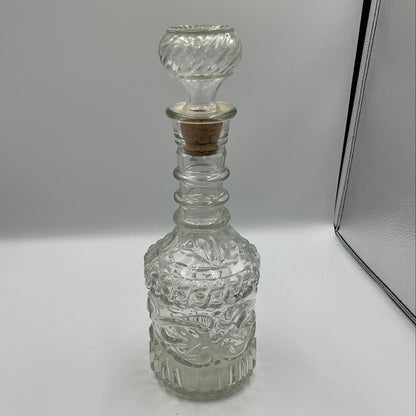 Tall Glass Cork Bottle Decanter Please Read