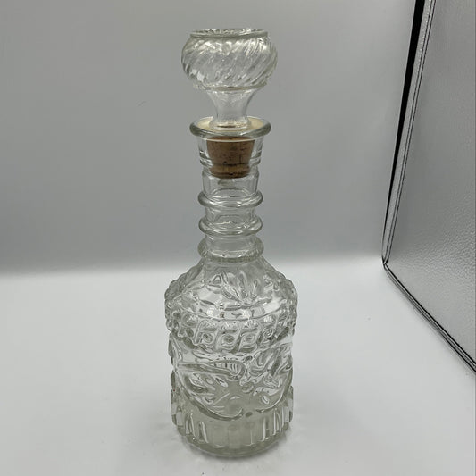 Tall Glass Cork Bottle Decanter Please Read