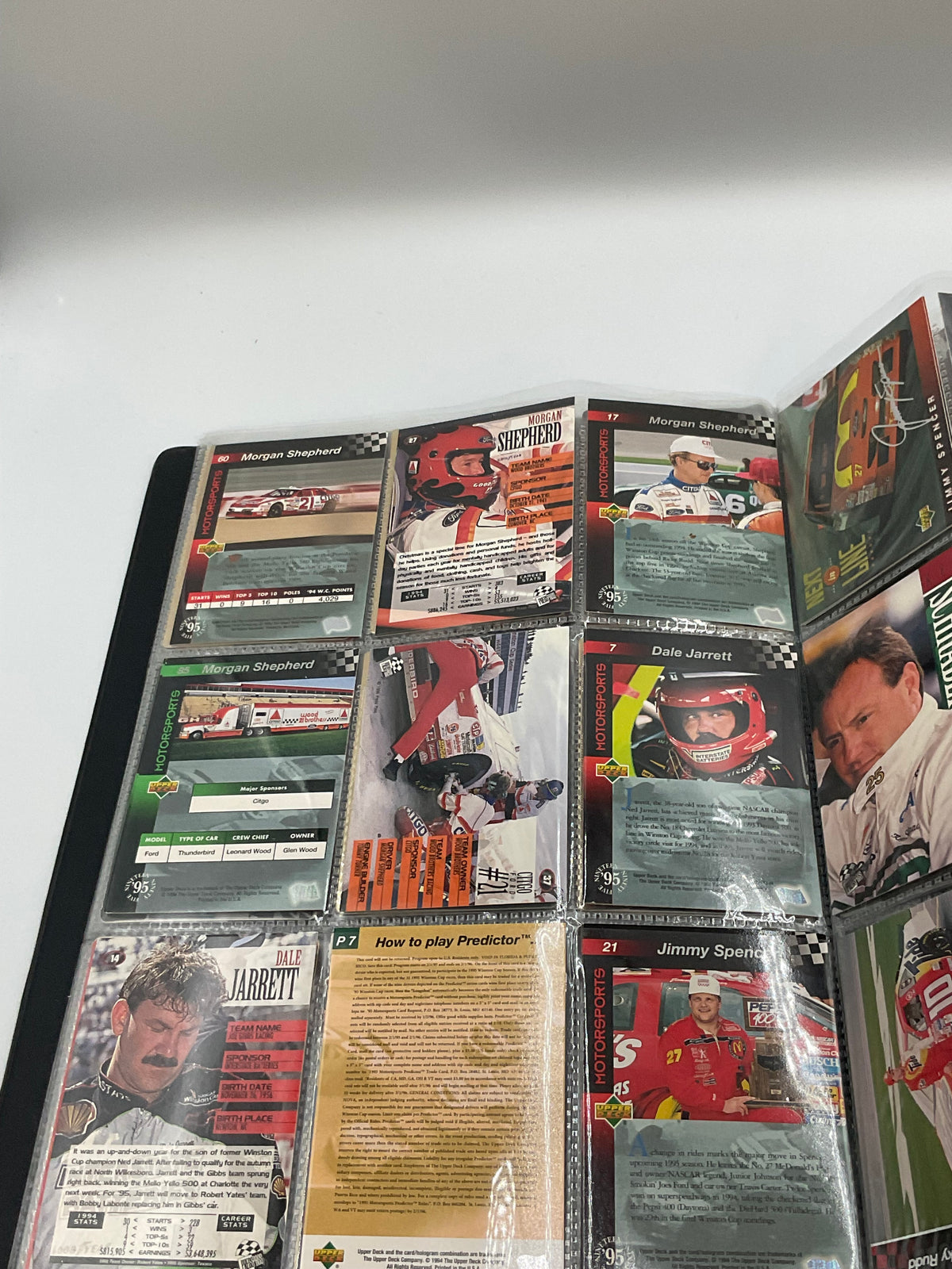 Vintage NASCAR Racing Trading Cards in Binder Album