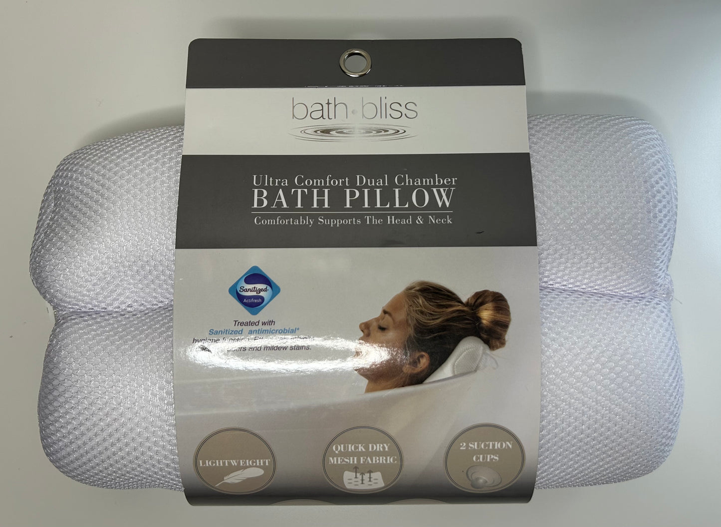 Bath Bliss Ultra Comfort Dual Chamber Bath Pillow