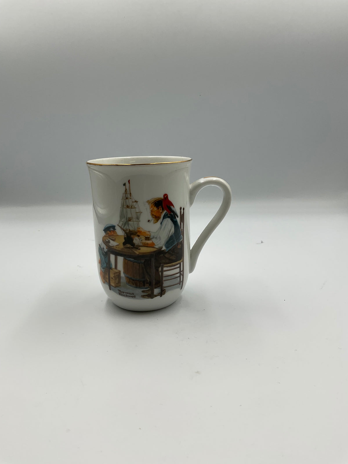 Norman Rockwell Museum Vintage 1982 8 Ceramic Mugs