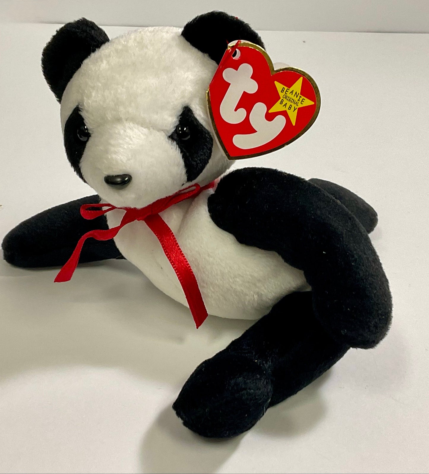 Fortune the Panda Bear Vintage 1997 Ty Beanie Babies Original Collection Plush Collectible with Tag Beanie Baby