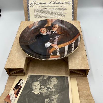W.L. George Bradford Exchange Gone With The Wind Melanie and Ashley 1989 Box COA