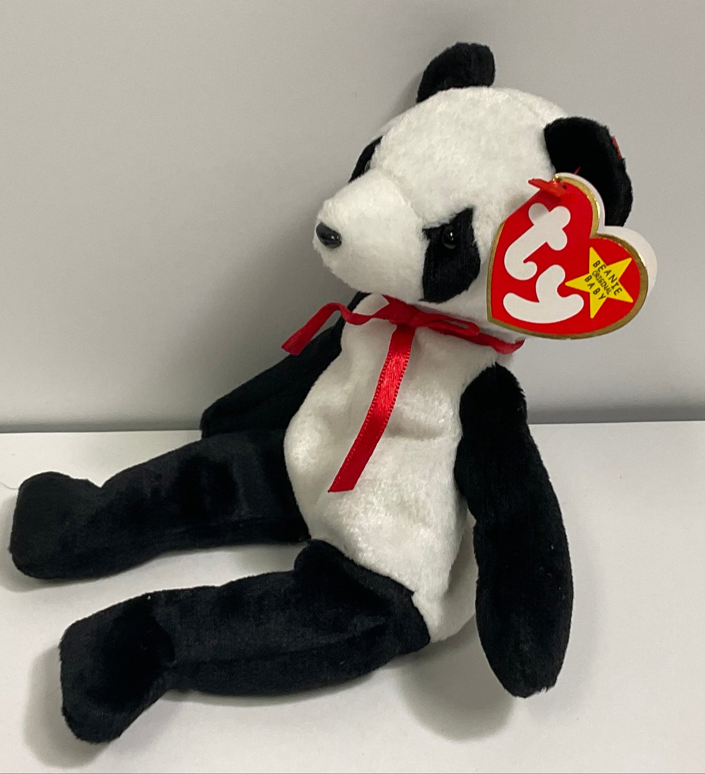 Fortune the Panda Bear Vintage 1997 Ty Beanie Babies Original Collection Plush Collectible with Tag Beanie Baby