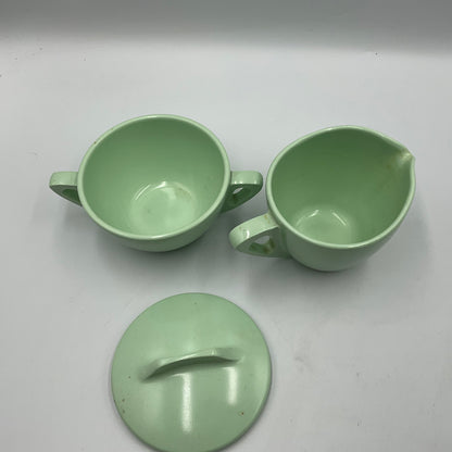 Vintage melamine Creamer and Sugar Bowl Set