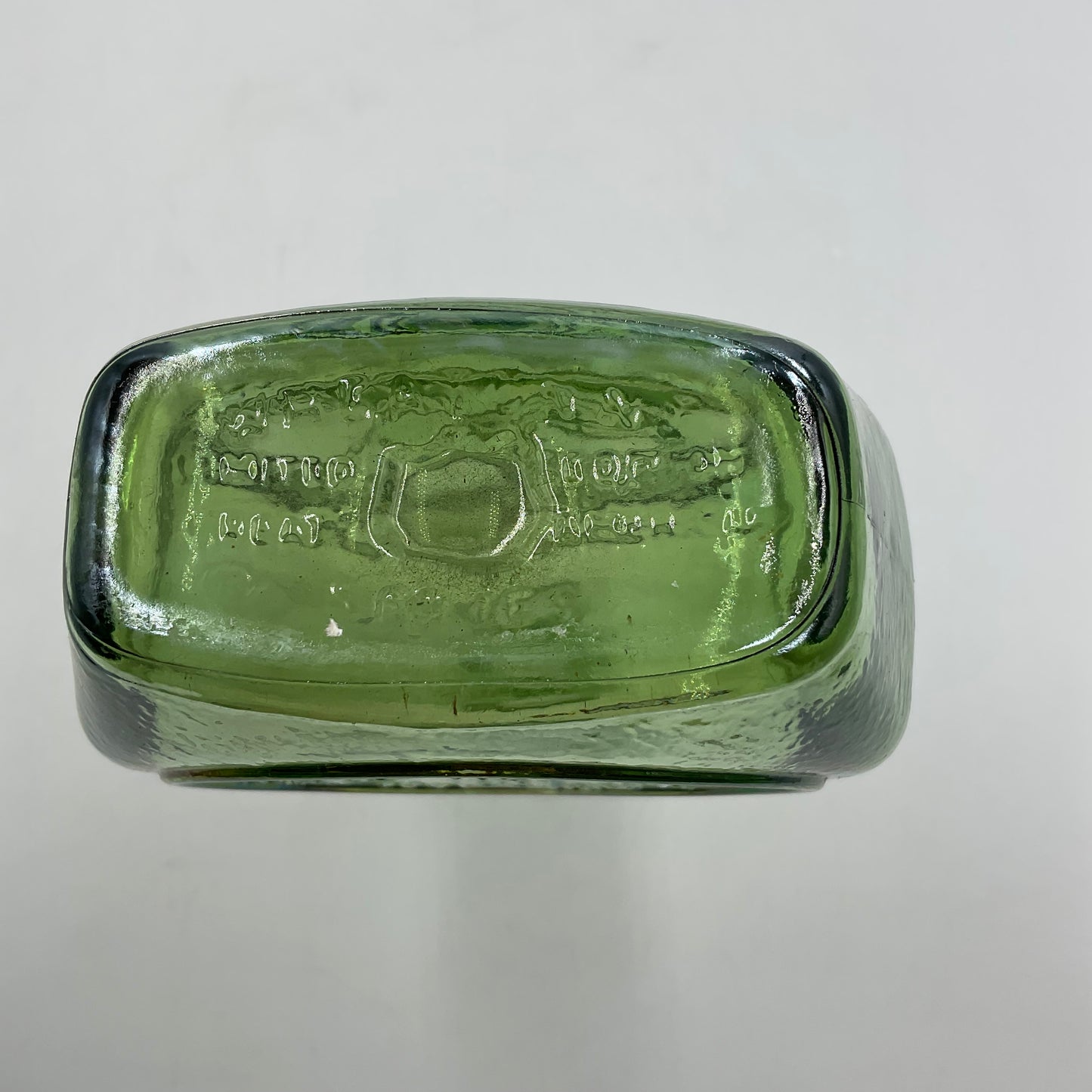 Vintage Wheaton Featuring Billy Graham Green Iridescent Carnival Glass Bottle